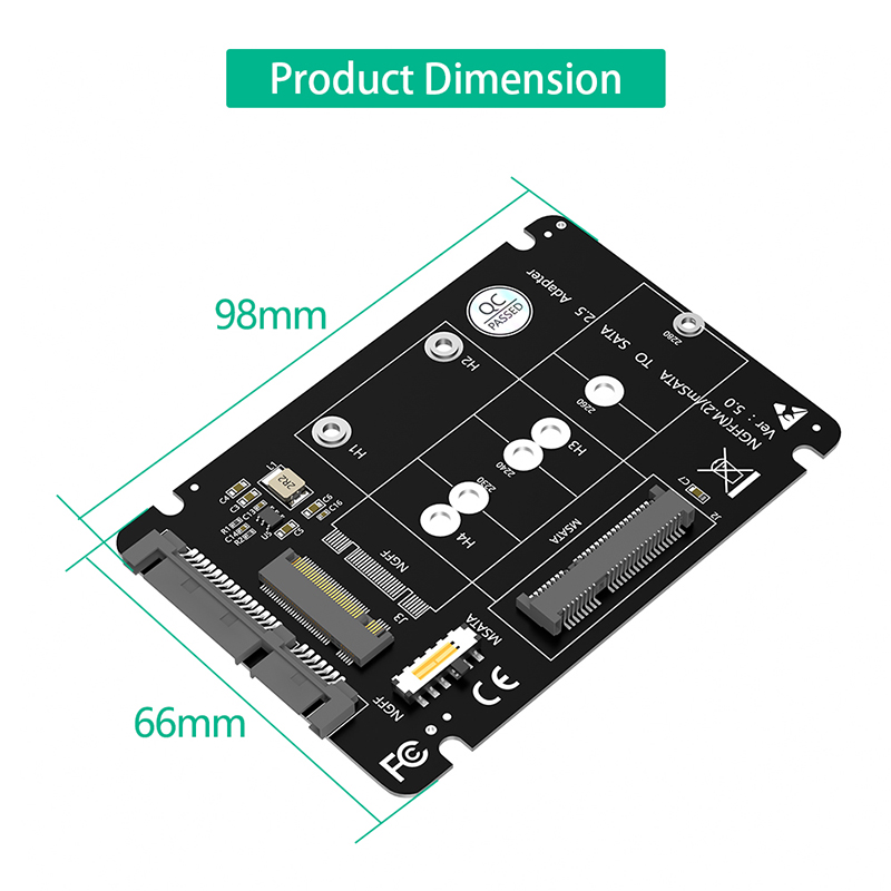 M.2 NGFF mSATA SSD to SATA 3.0 - Memory Card Ssd recension och pris