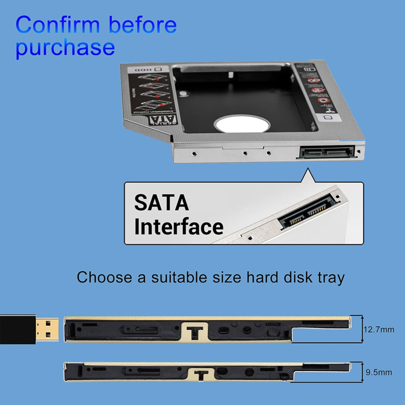 HDD SSD Caddy Adapter SATA 3.0 - Sata Ssd recension och pris