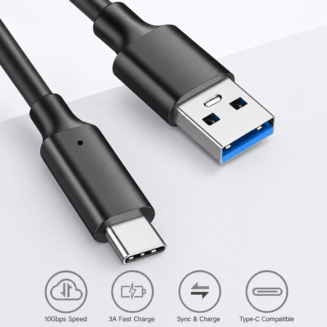 USB 3.2 Type C to A Cable 10Gb - Samsung Ssd recension och pris